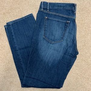 Eddie Bauer soft relaxed boyfriend jeans.